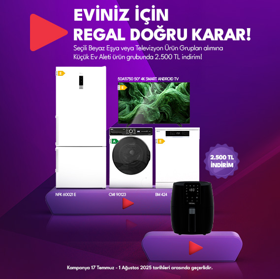 Seçili Beyaz Eşya veya TV Alımında Küçük Ev Aletleri ve Süpürgede 2.500 TL indirim !